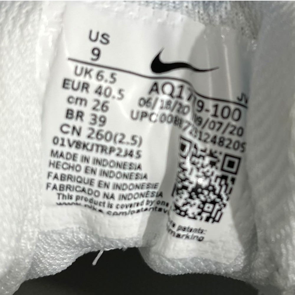 Nike Ebernon Low Women White‎ Sneakers Shoes AQ1779-100 Size 9 - Picture 6 of 8